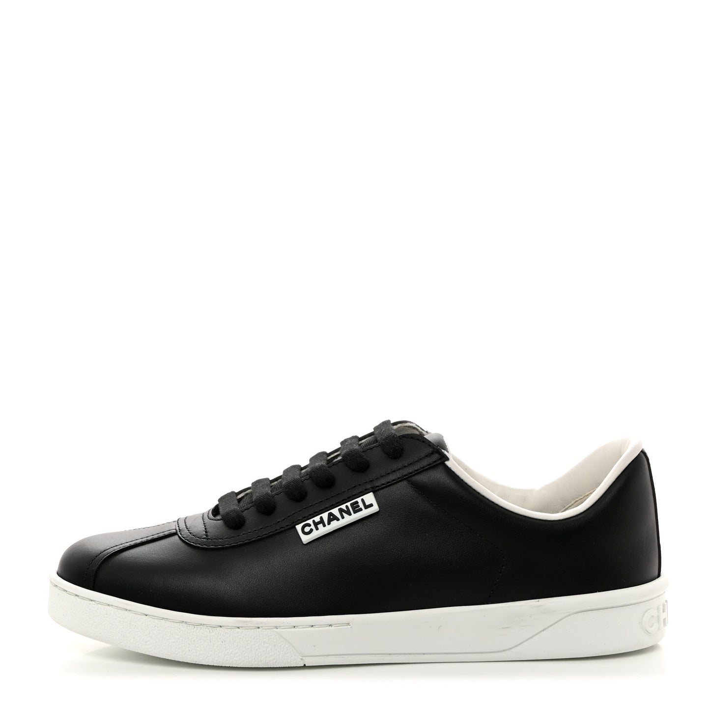 Calfskin CC Womens Sneakers 37 Black