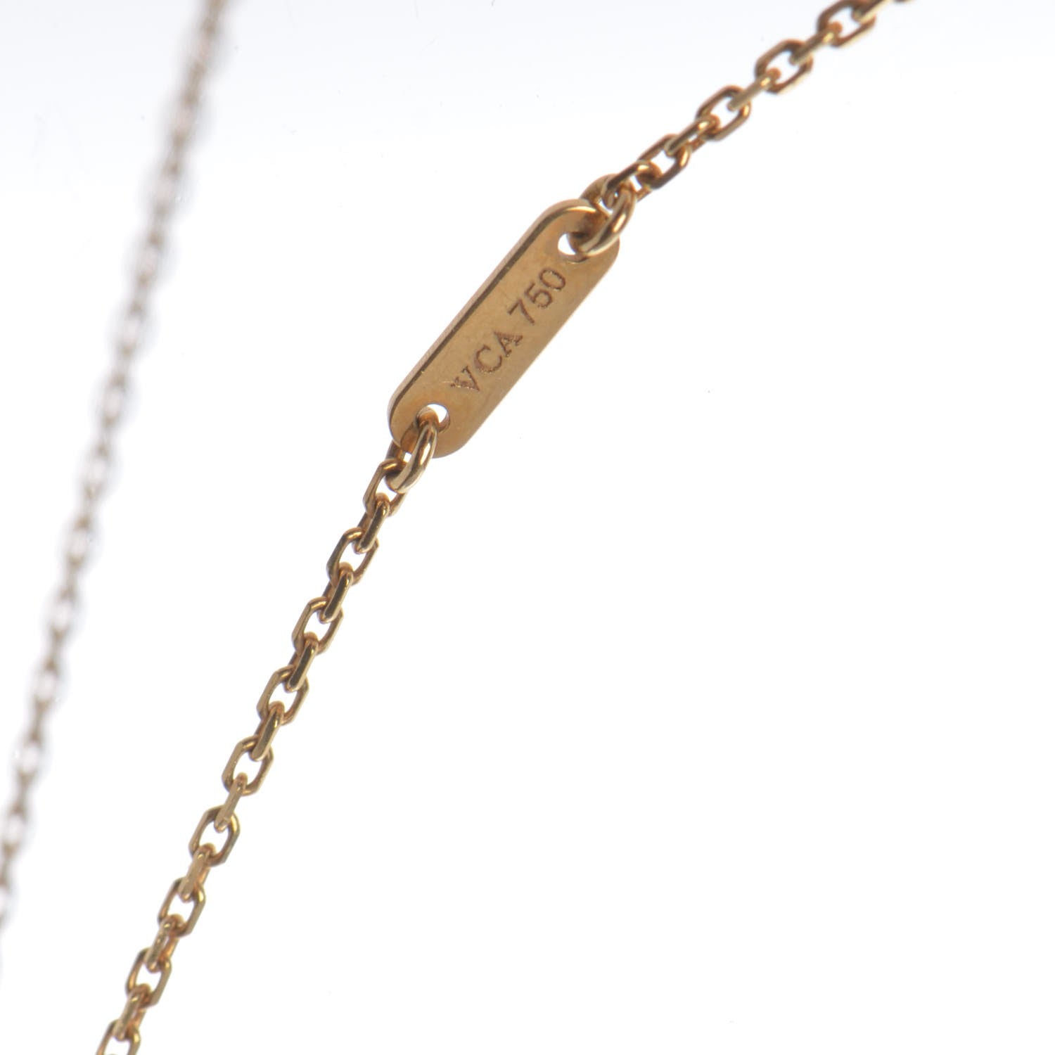 Van Cleef & Arpels 18K Yellow Gold Mother of Pearl Sweet Alhambra Butterfly Pendant Necklace 7 of 7