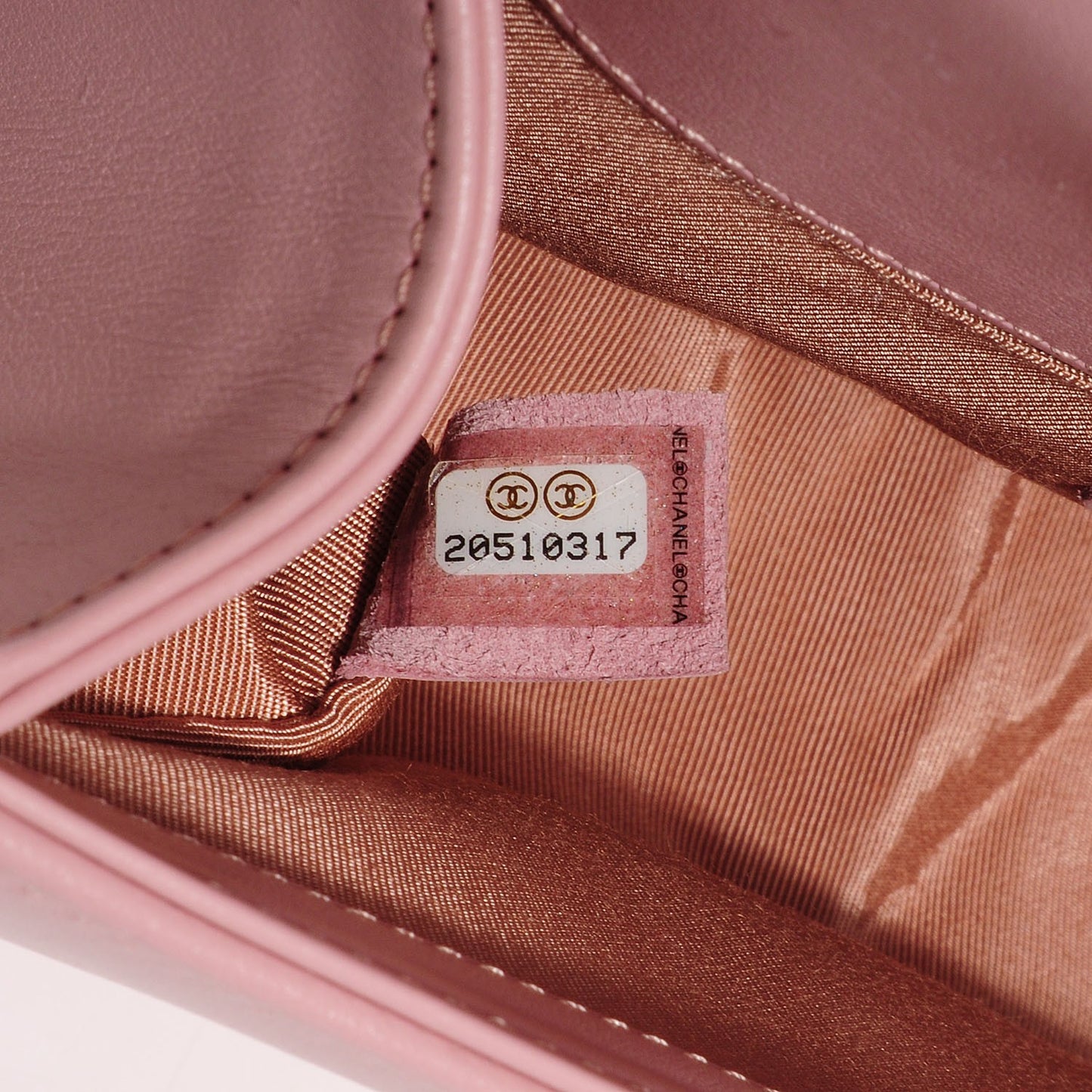 Lambskin Quilted Medium Boy Flap Light Pink