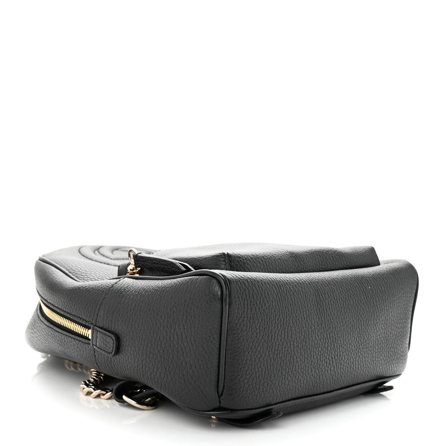 Pebbled Calfskin Soho Chain Backpack Black