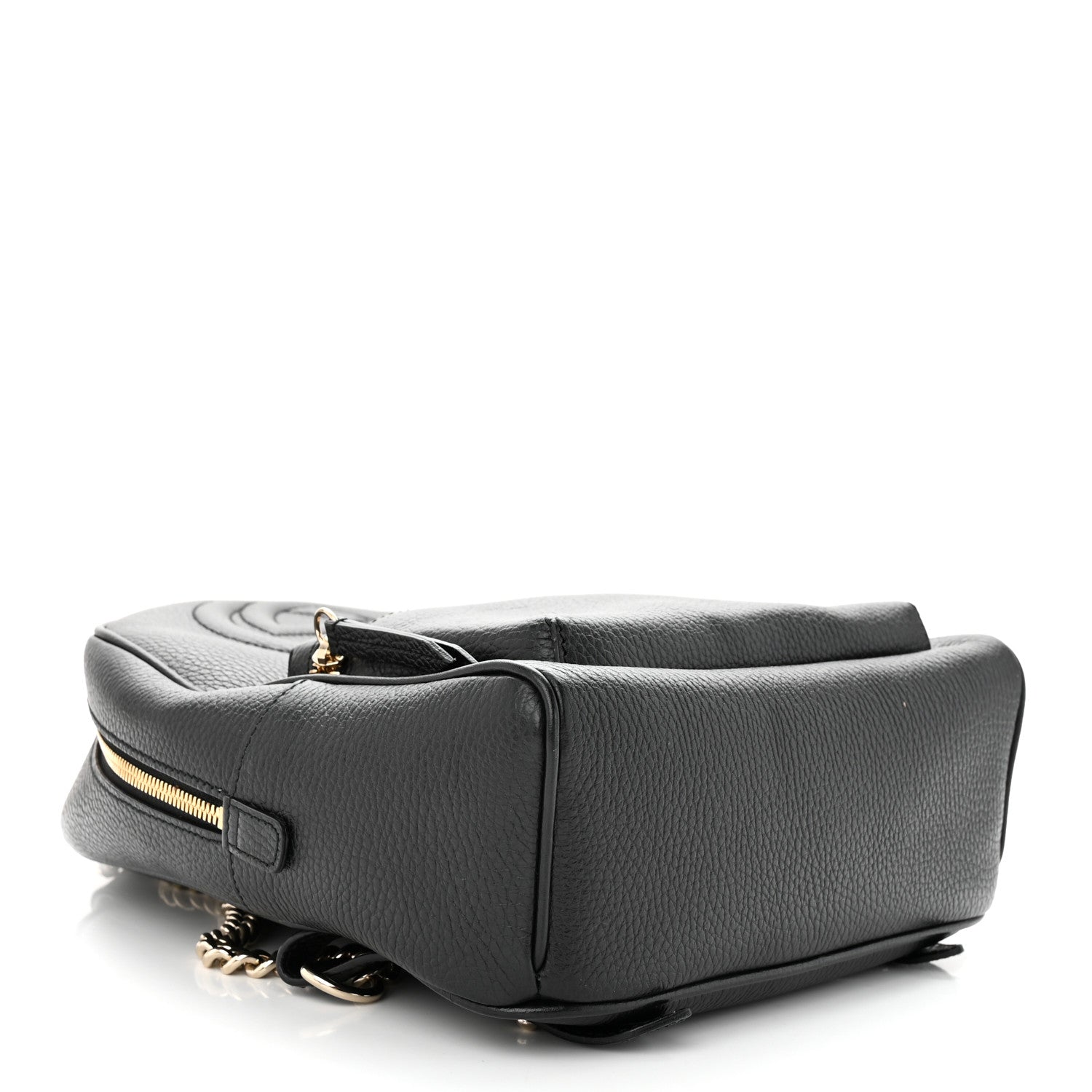Gucci Pebbled Calfskin Soho Chain Backpack Black 4 of 12