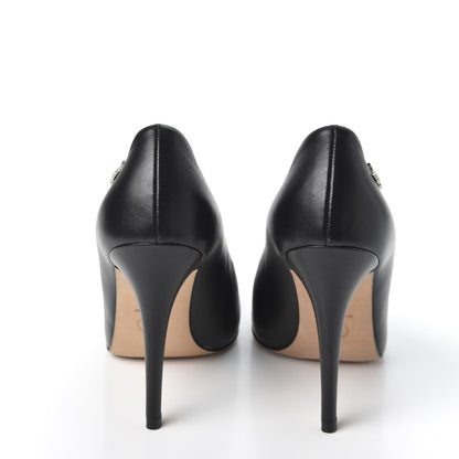 Chanel Lambskin CC Pumps 37.5 Black 6 of 12