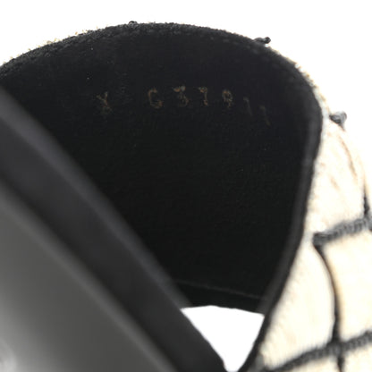 Chanel Kid Suede Pearl Embroidery CC Mules 39 Black White 8 of 9