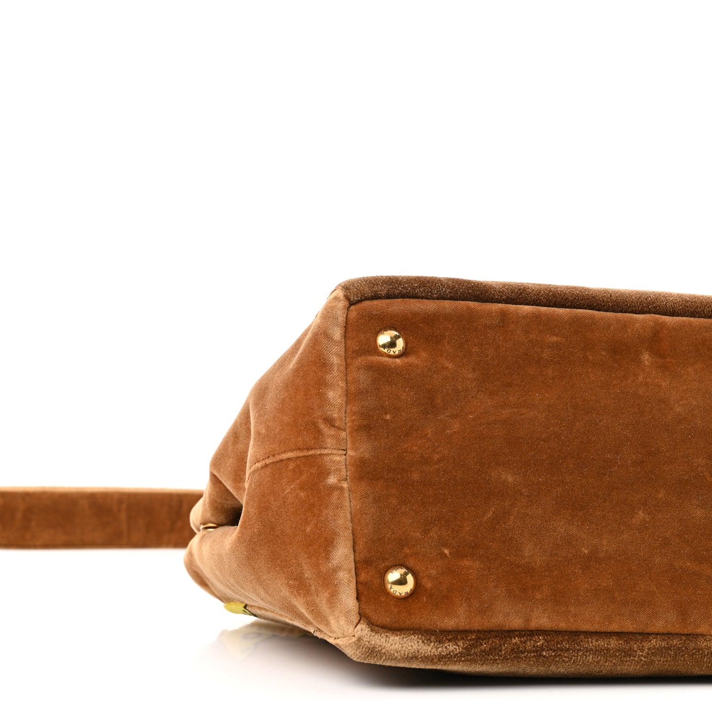 Velluto Ricamo Cahier Tote Bag Cammello