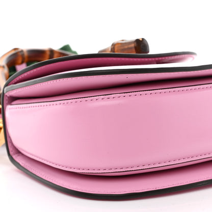 Gucci Boarded Dyana Lux Calfskin Web Mini Bamboo 1947 Top Handle Bag Nice Pink 9 of 10