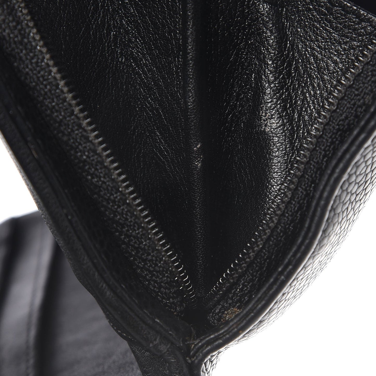 Caviar Timeless CC Zipped Pocket Wallet Black