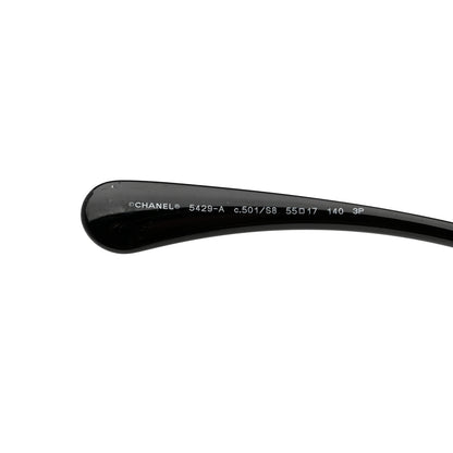 Chanel Acetate Polarized Butterfly Signature CC Sunglasses 5429-A Black 6 of 8