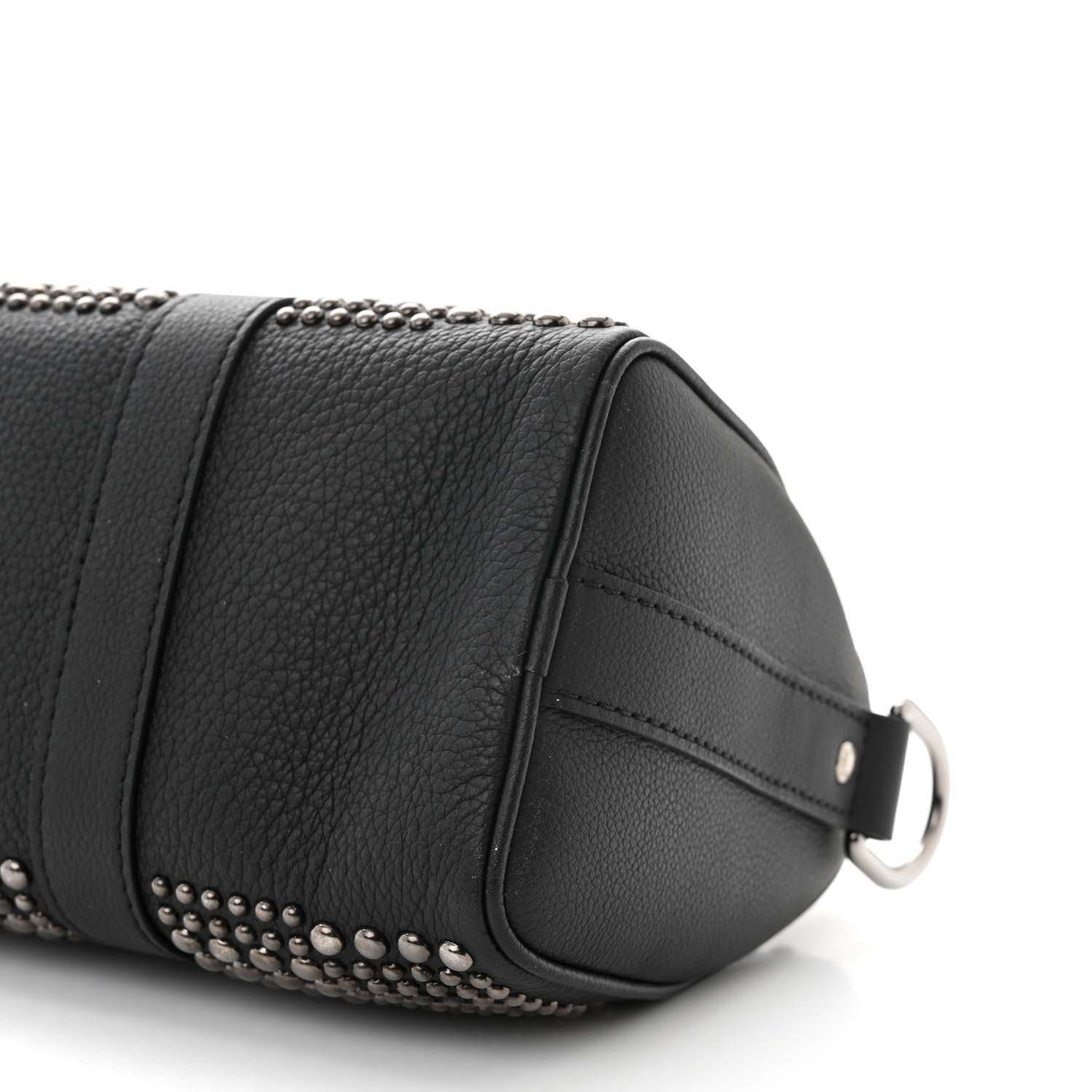 Louis Vuitton Calfskin Studded Keepall Bandouliere 25 Black 9 of 10