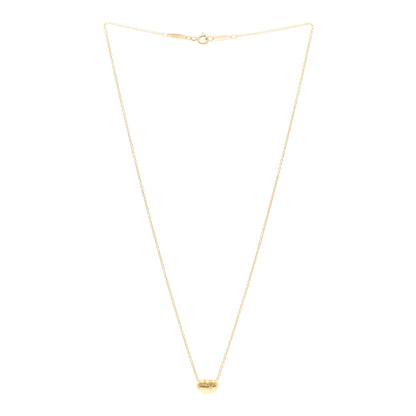 Tiffany 18K Yellow Gold 9mm Elsa Peretti Bean Pendant Necklace 3 of 4
