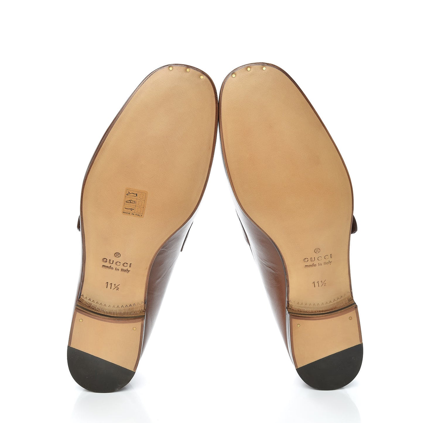 Goatskin Web Mens GG Loafers 11.5 Cuir