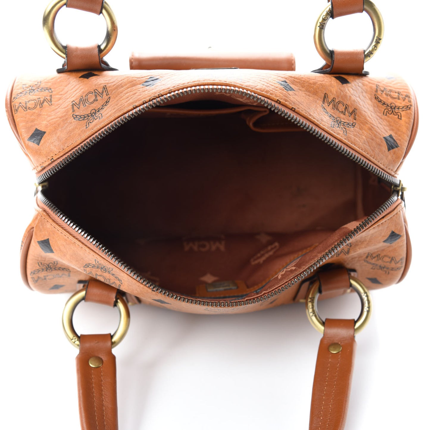 Visetos Small Boston Bag Cognac
