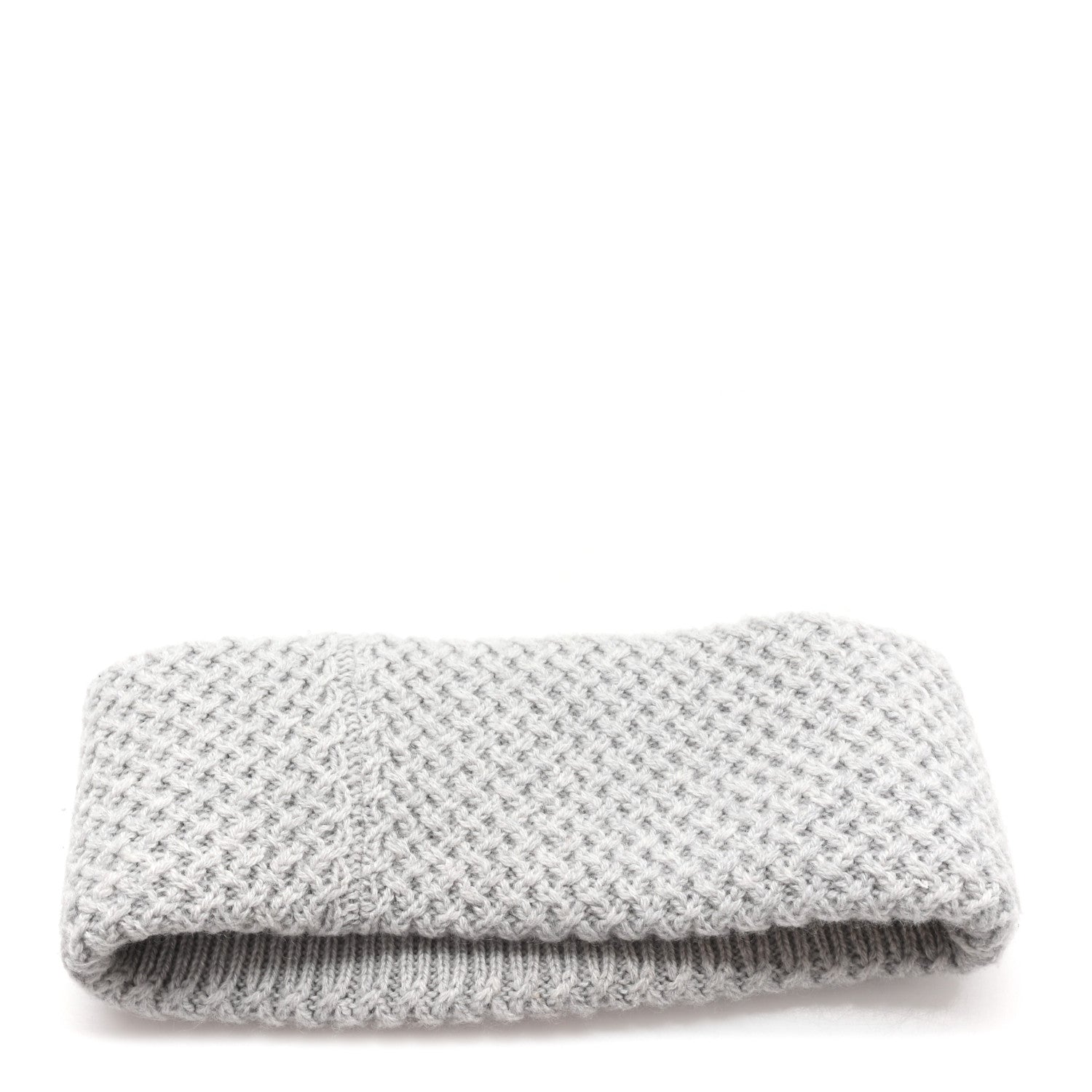 Chanel Cashmere CC Headband Grey Ecru 3 of 4