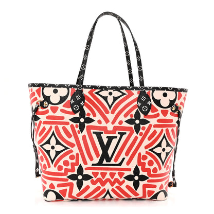 Louis Vuitton Monogram Giant Crafty Neverfull MM Creme Rouge Black 1 of 11