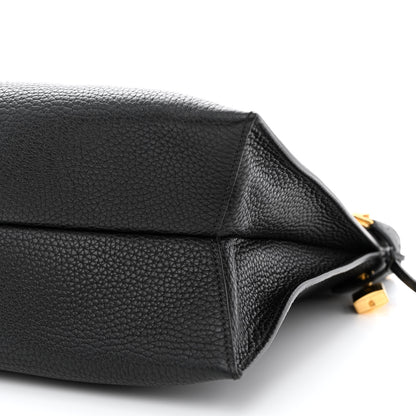 Tom Ford Pebbled Calfskin Large Alix Padlock Zip Hobo Bag Black 12 of 12