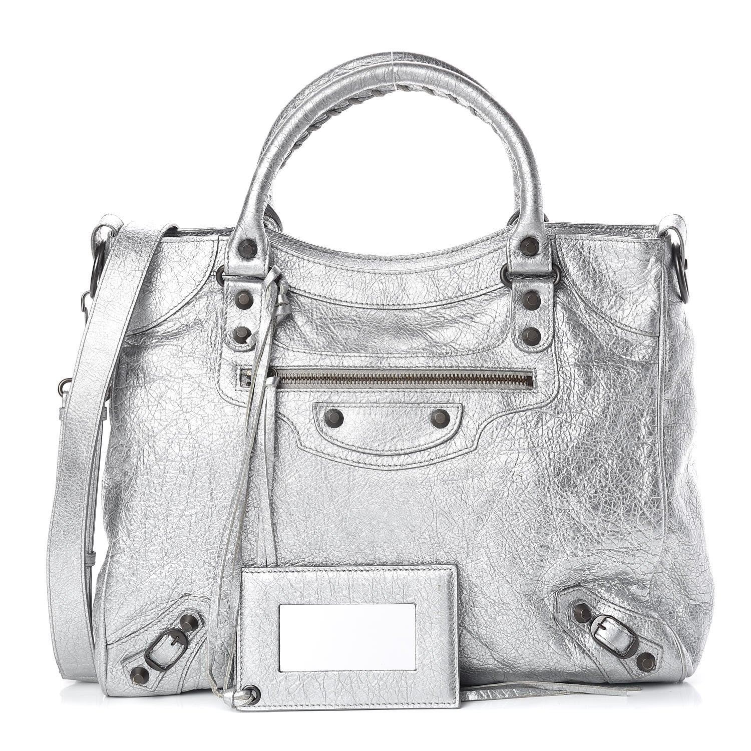 Balenciaga Metallic Agneau Classic Hardware Velo Gris Aluminum 1 of 10