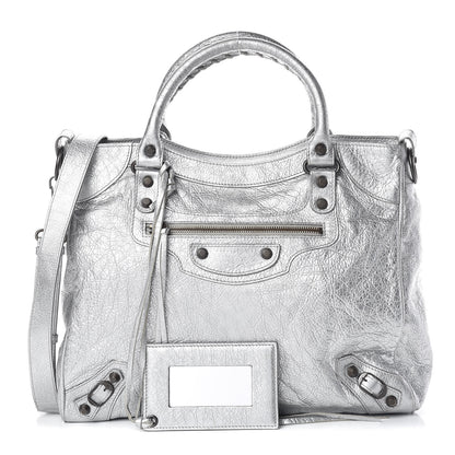 Balenciaga Metallic Agneau Classic Hardware Velo Gris Aluminum 1 of 10