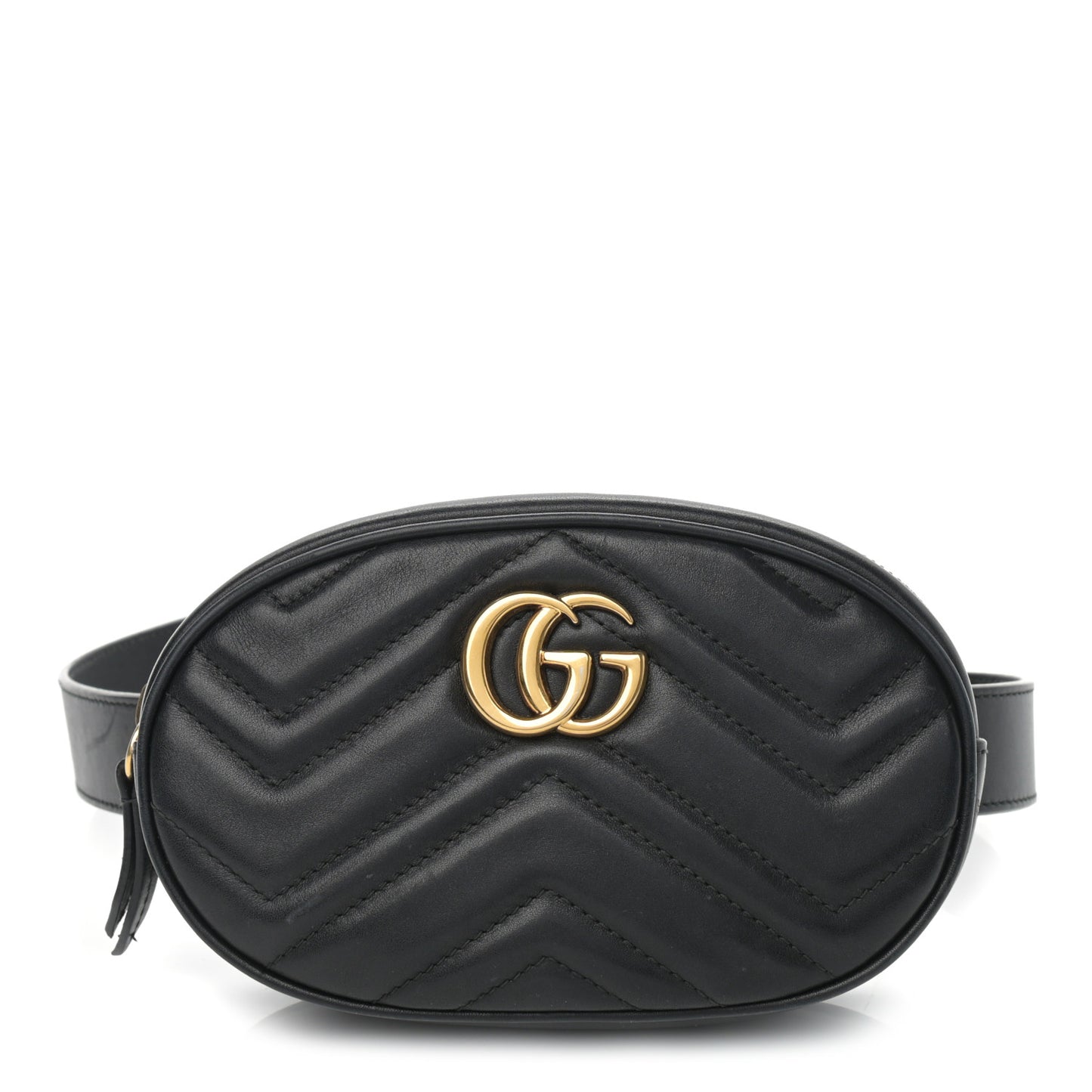 Calfskin Matelasse GG Marmont Belt Bag 75 30 Black