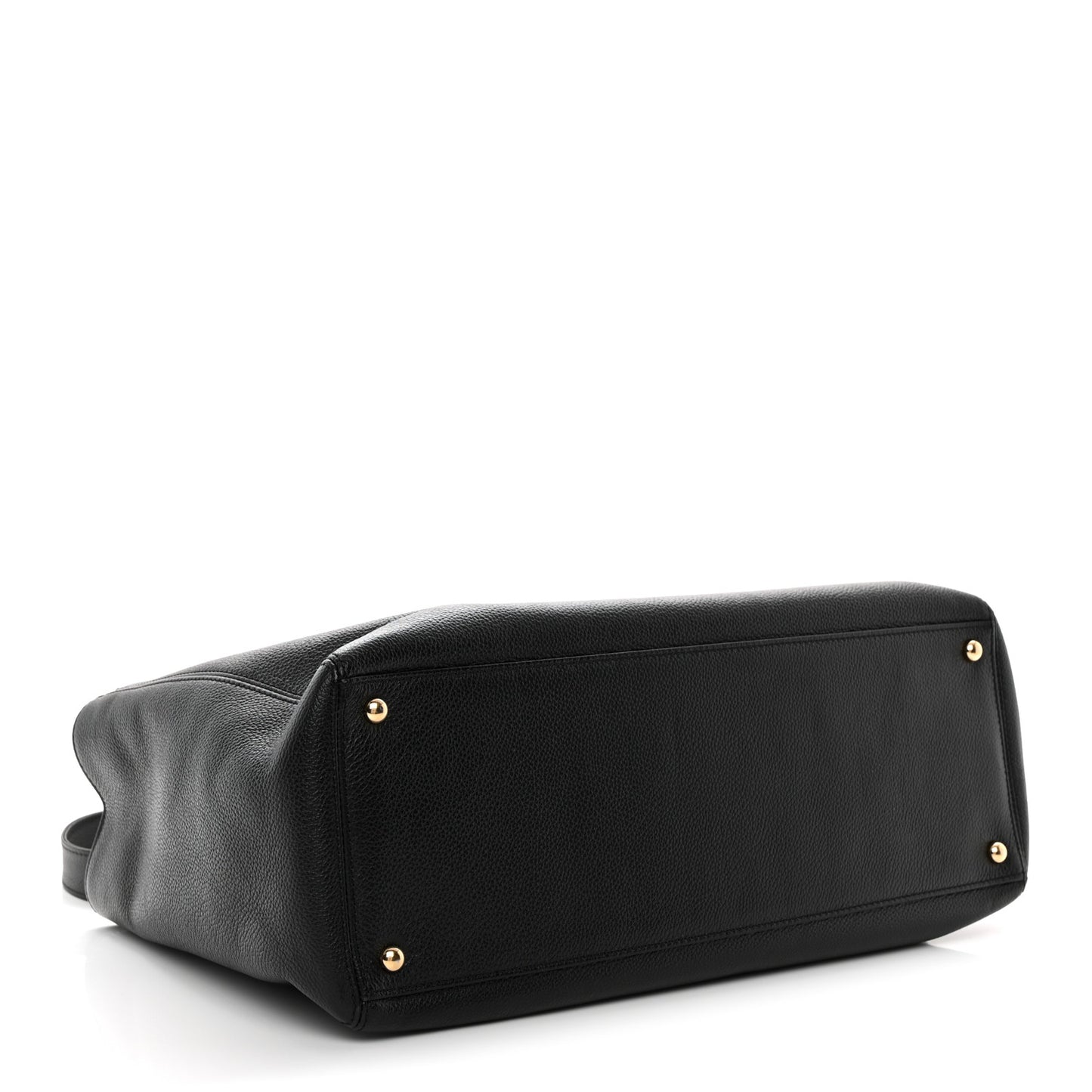 Calfskin Cerf Executive Shopper Tote Black