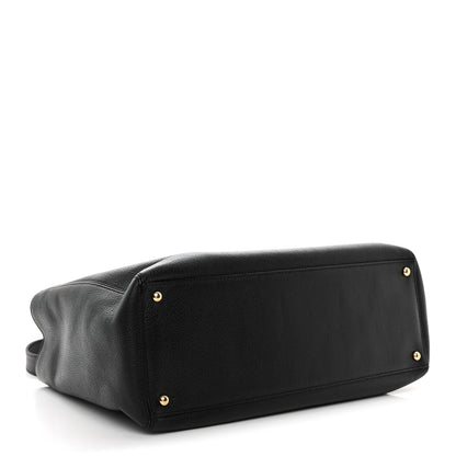Chanel Calfskin Cerf Executive Shopper Tote Black 4 of 12