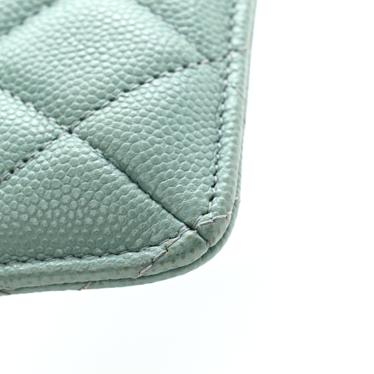 Caviar Quilted Classic iPhone Pouch Blue
