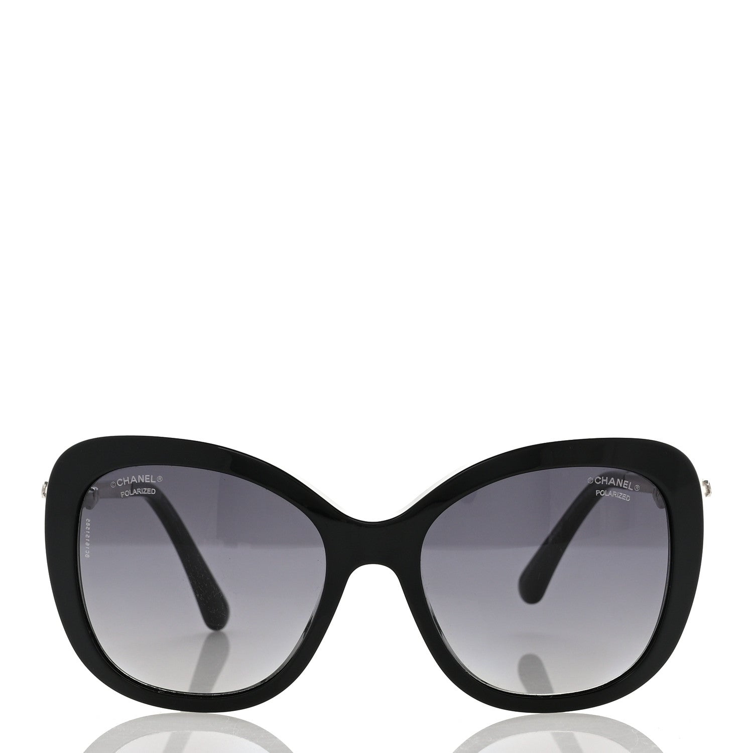 Chanel Acetate Polarized Butterfly Winter Pearl Sunglasses 5339-H-A Black 2 of 6