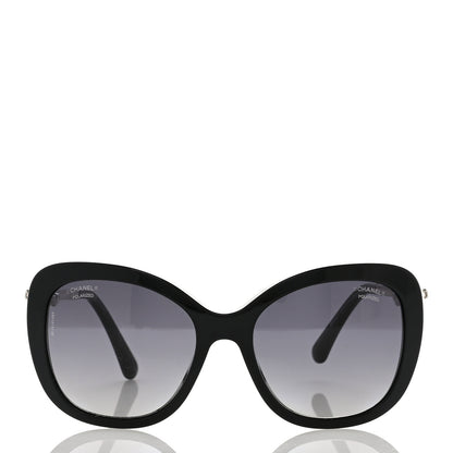 Chanel Acetate Polarized Butterfly Winter Pearl Sunglasses 5339-H-A Black 2 of 6