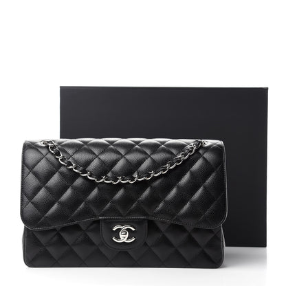 Chanel Caviar Quilted Jumbo Double Flap Black 13 of 13