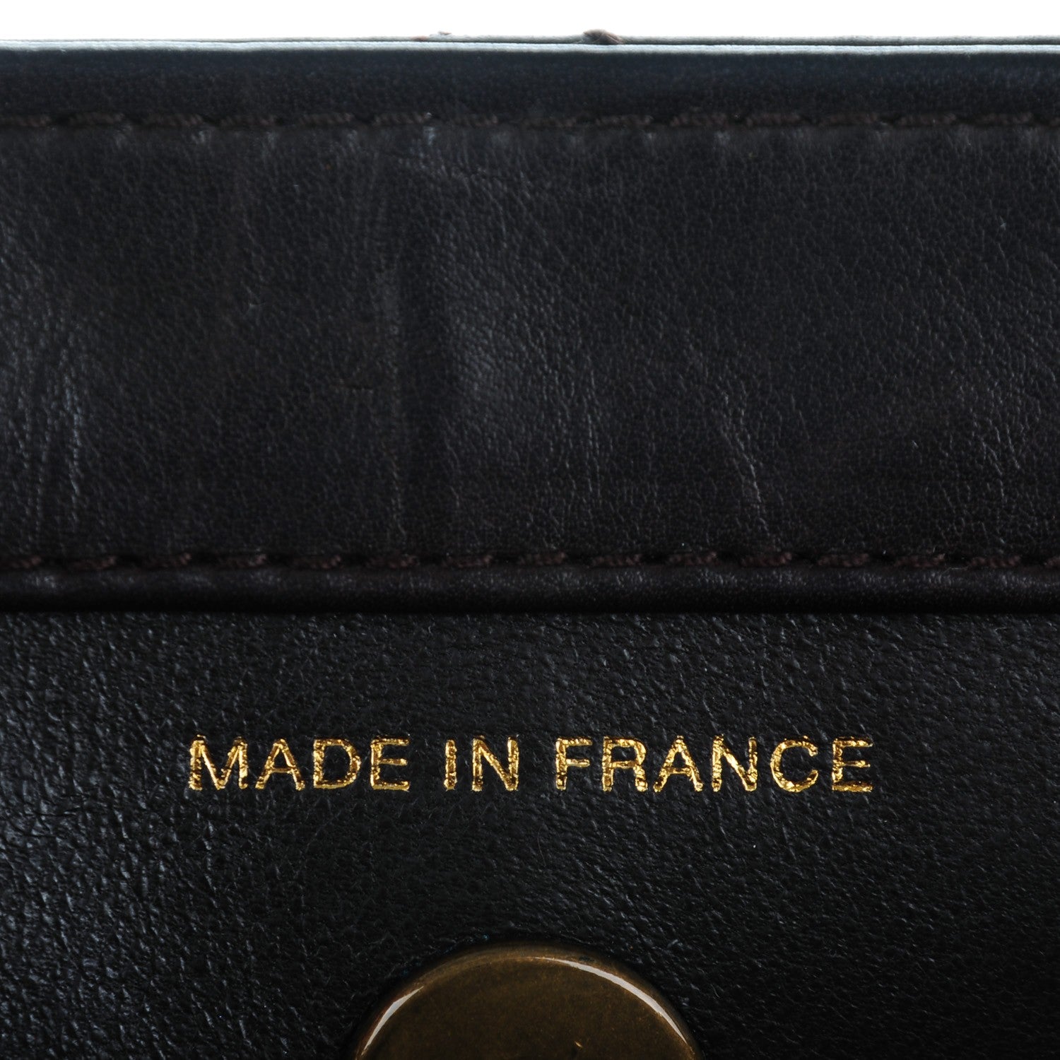 Chanel Lambskin Quilted Top Handle Bag Dark Brown 7 of 9