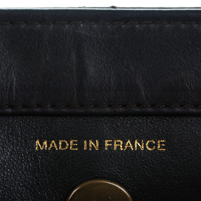 Chanel Lambskin Quilted Top Handle Bag Dark Brown 7 of 9