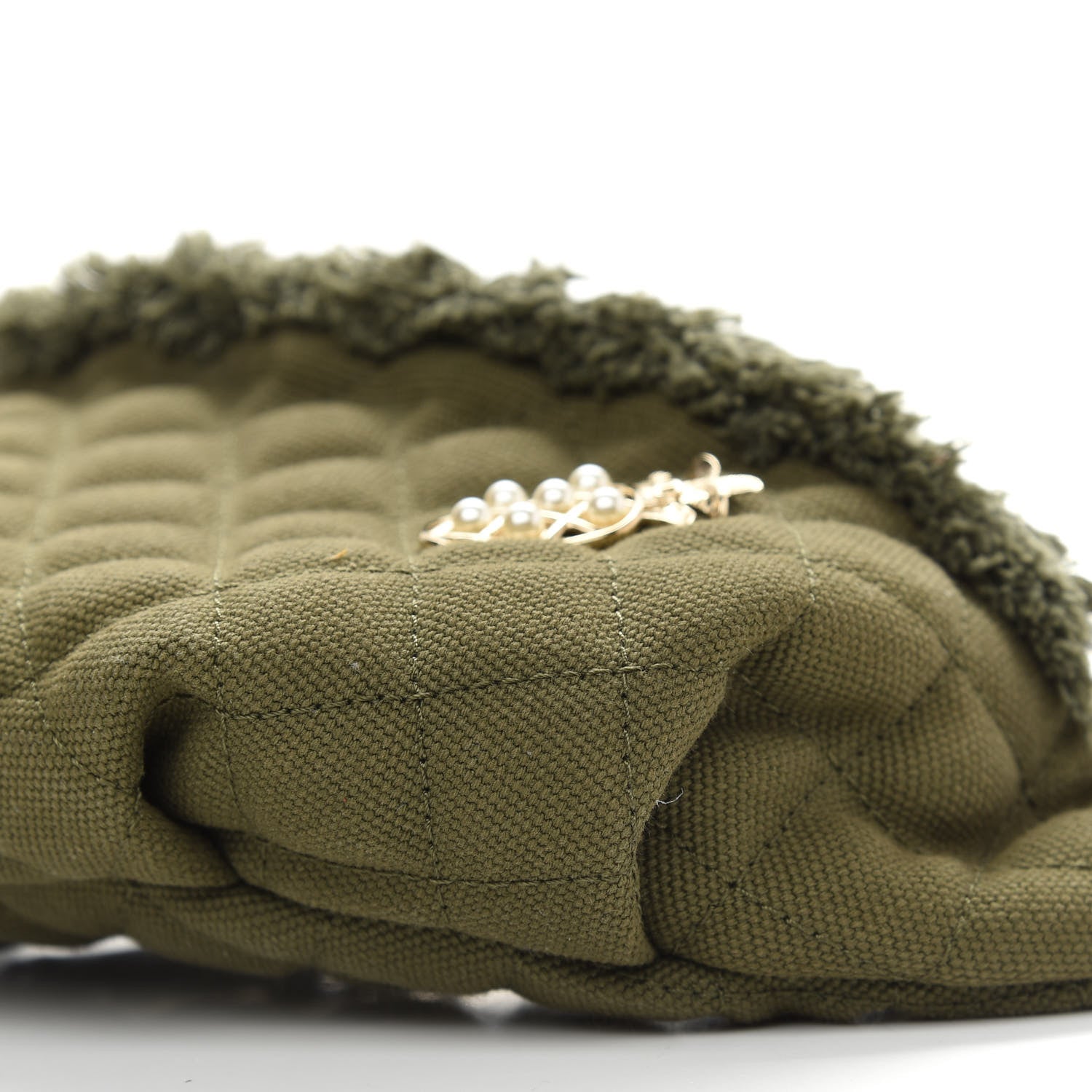 Chanel Canvas Lambskin Quilted Coco Cuba Charms Waist Bag Khaki 9 of 9