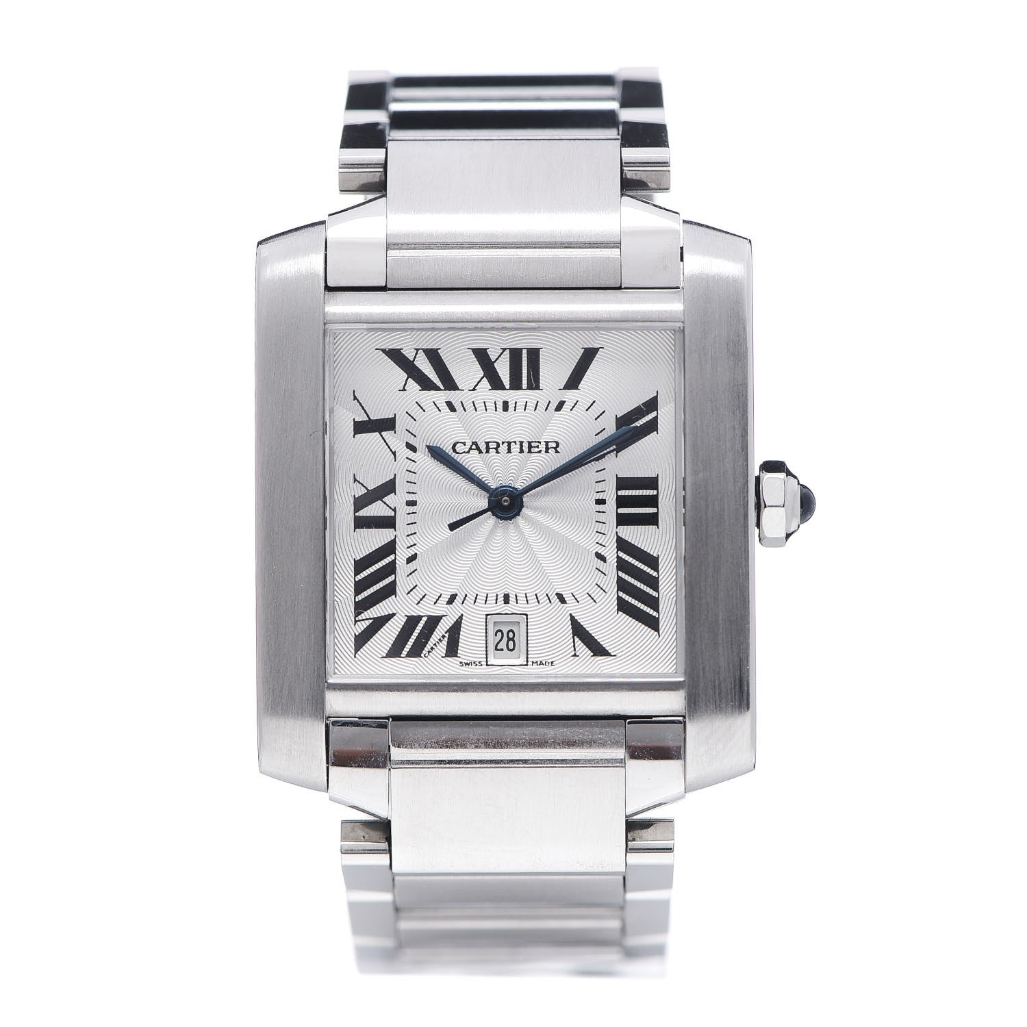 Cartier Stainless Steel 28mm Tank Francaise Automatic Watch 1 of 6