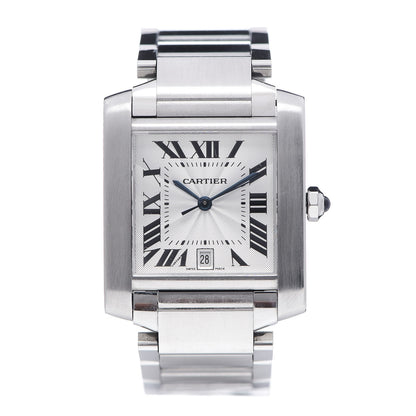 Cartier Stainless Steel 28mm Tank Francaise Automatic Watch 1 of 6