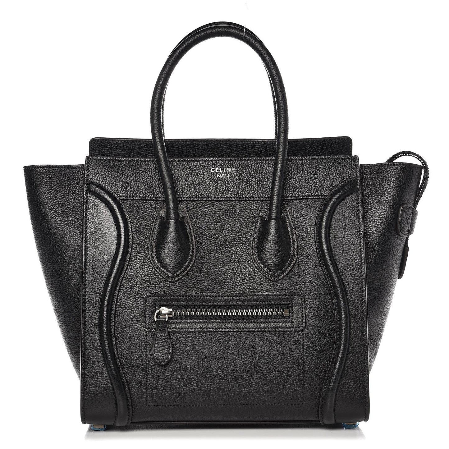 Drummed Calfskin Micro Luggage Black
