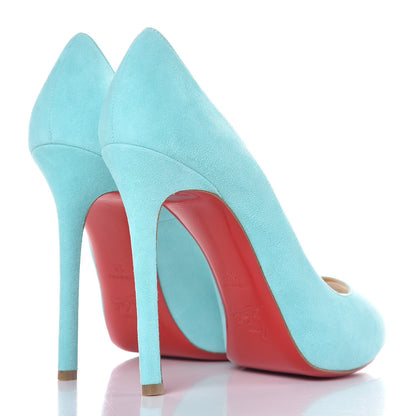 Christian Louboutin Suede Flo 120 Pumps 38 Aquamarine 4 of 8