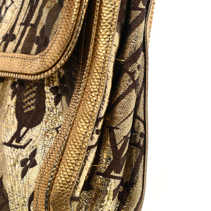 Louis Vuitton Monogram Brocade Thalie Clutch Gold 21 of 22