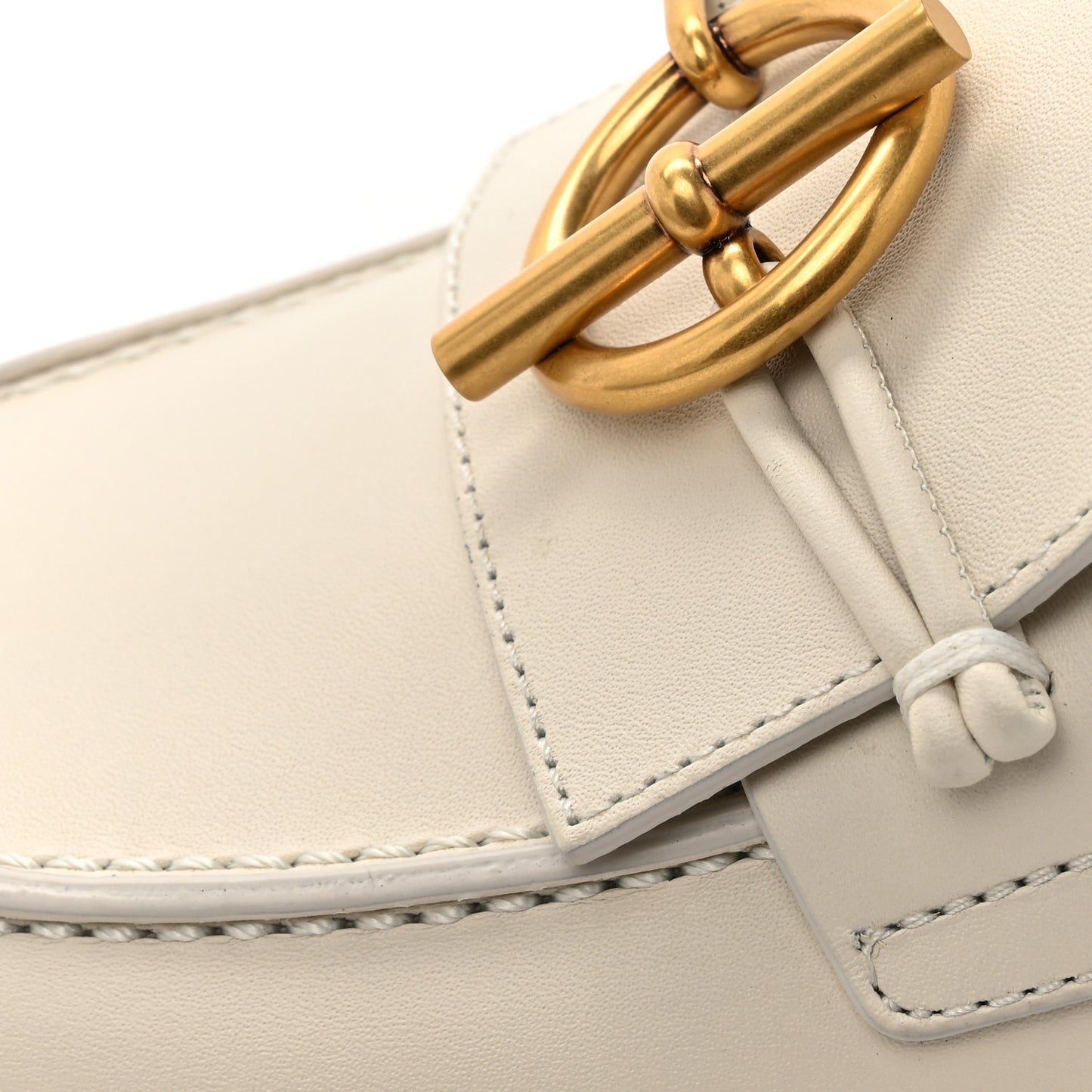 Calfskin Womens Impact Loafers 35 Blanc De Paris