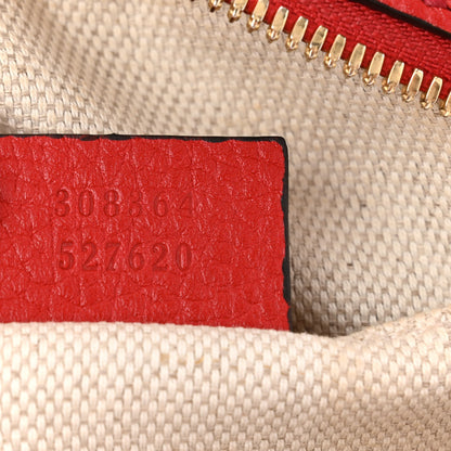 Gucci Pebbled Calfskin Small Soho Disco Bag Tabasco Red 7 of 14