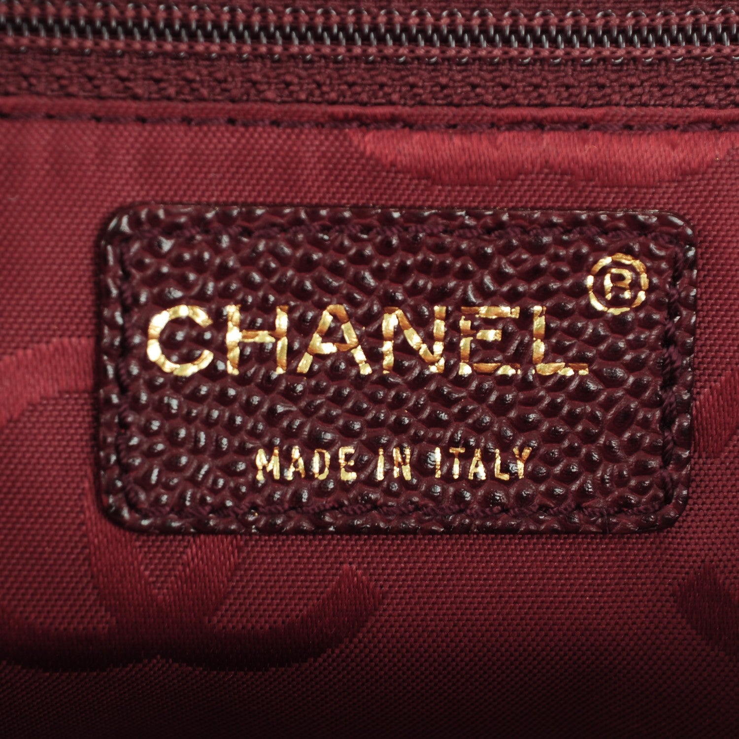 Chanel Caviar Square Stitched Medium Flap Burgundy 7 of 8