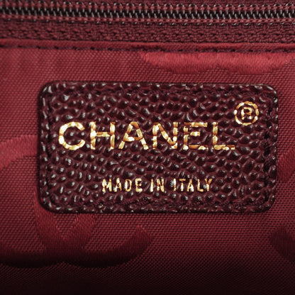 Chanel Caviar Square Stitched Medium Flap Burgundy 7 of 8