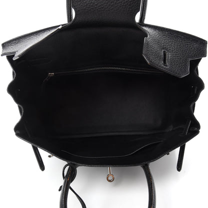 Hermes Taurillon Clemence Birkin 30 Black 5 of 13