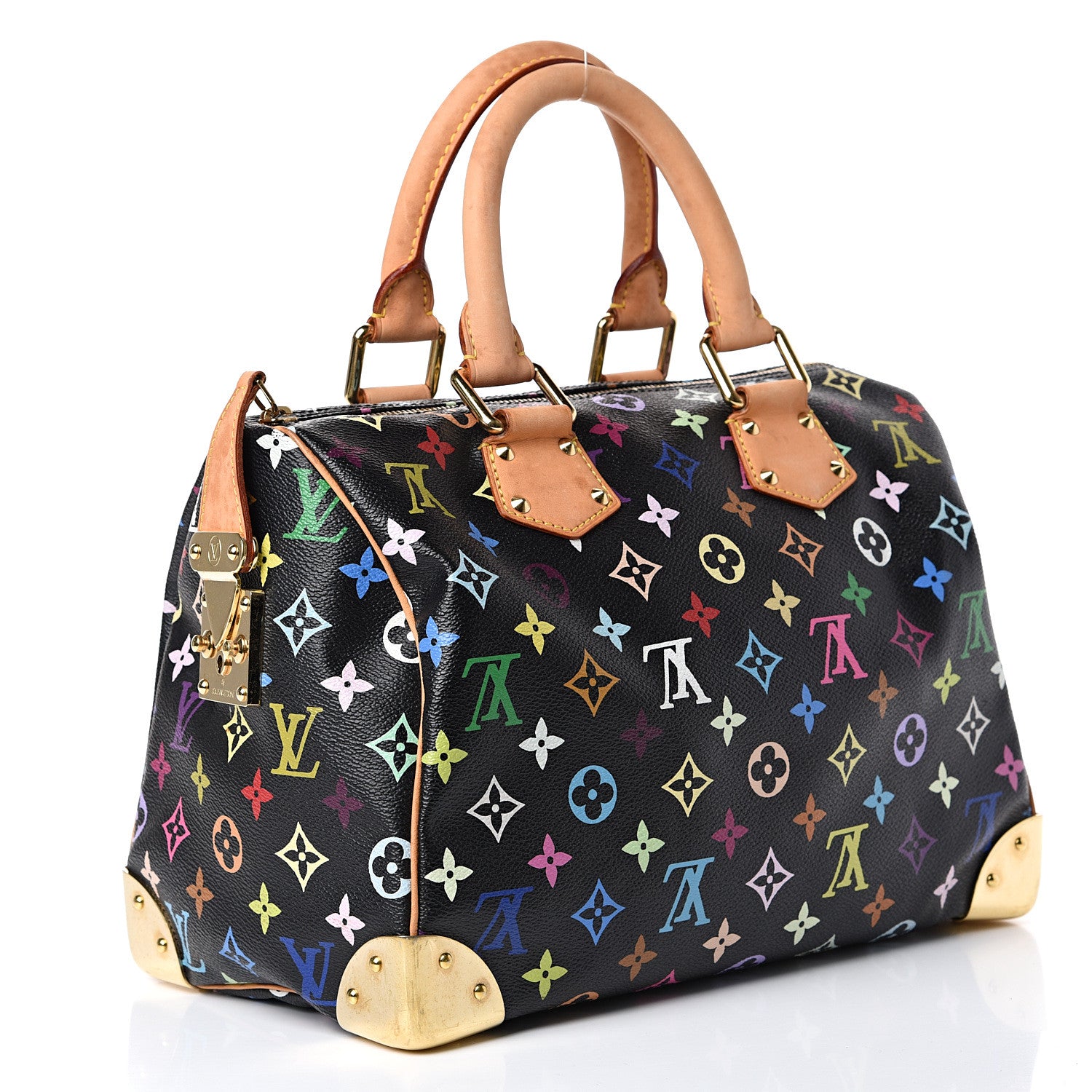 Louis Vuitton Monogram Multicolor Speedy 30 Black 2 of 20