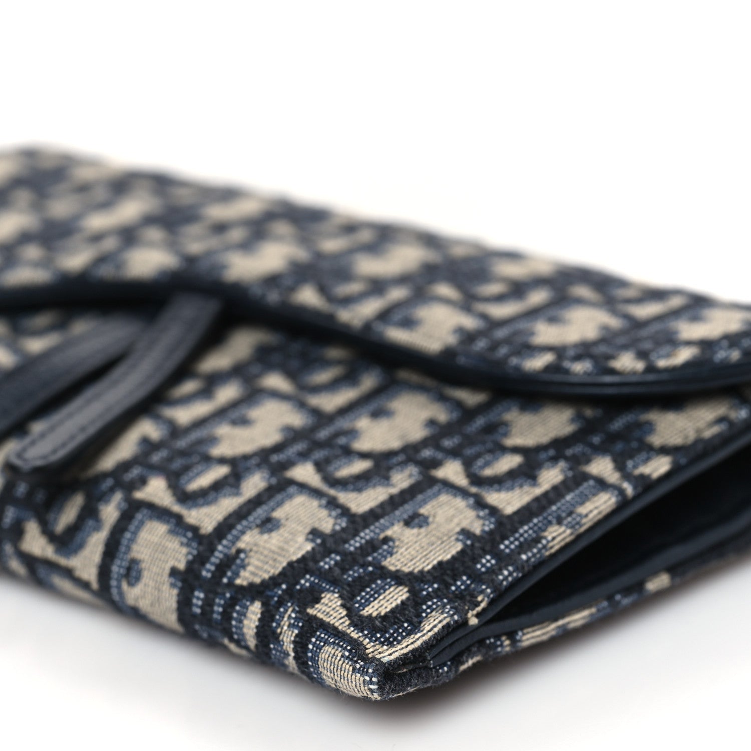 Christian Dior Oblique Saddle Chain Long Wallet Blue 10 of 10