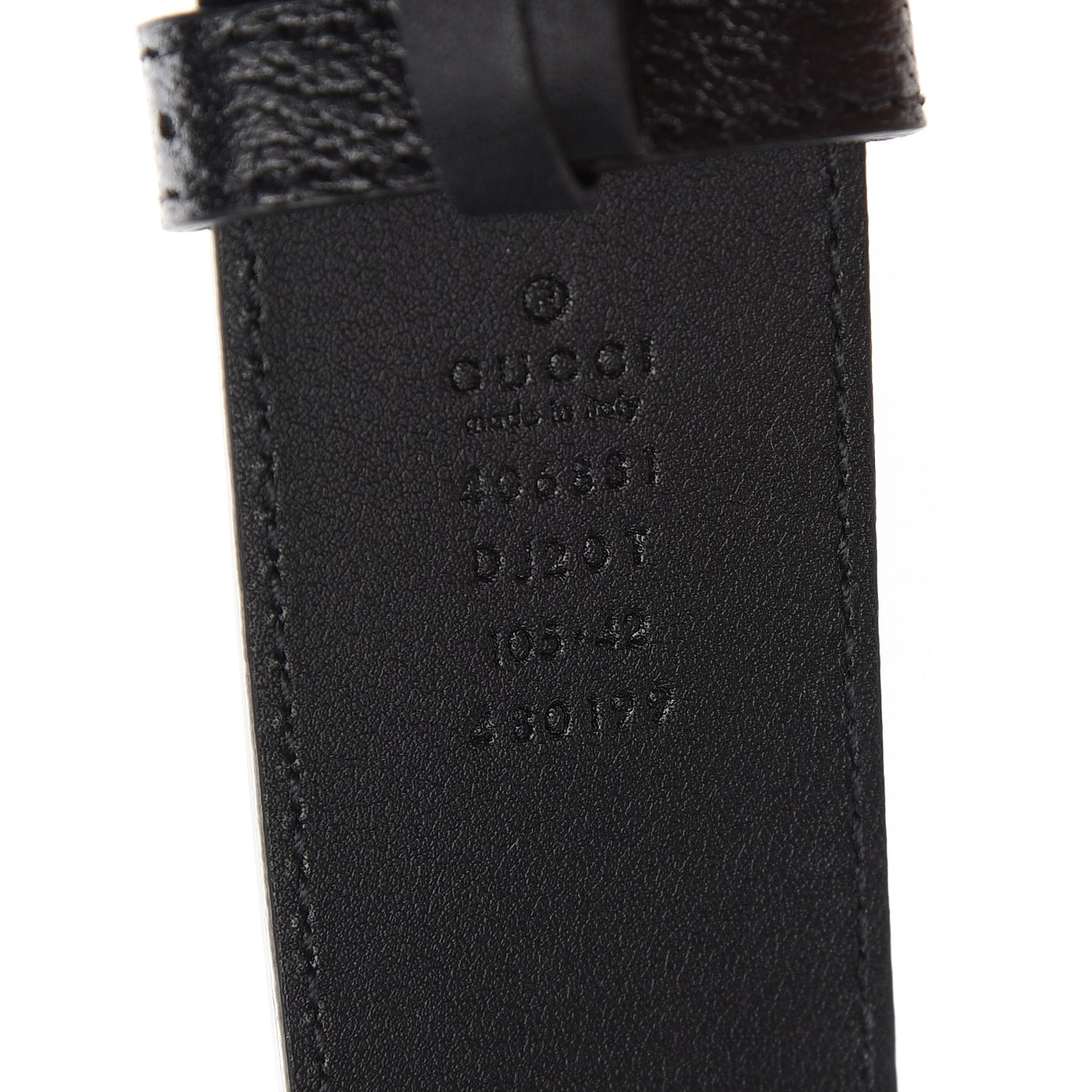 Textured Calfskin Double G 40mm Belt 105 42 Black