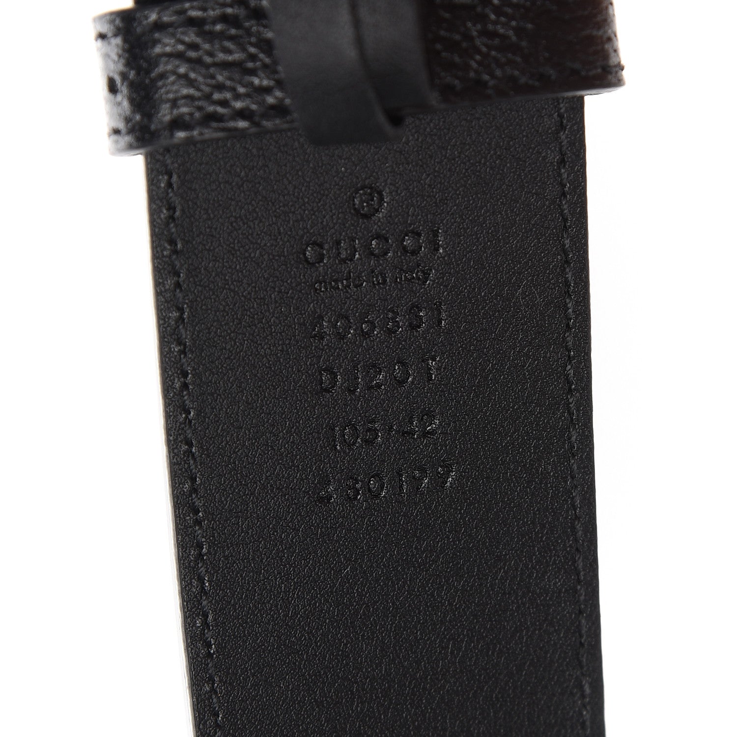 Gucci Textured Calfskin Double G 40mm Belt 105 42 Black 6 of 6