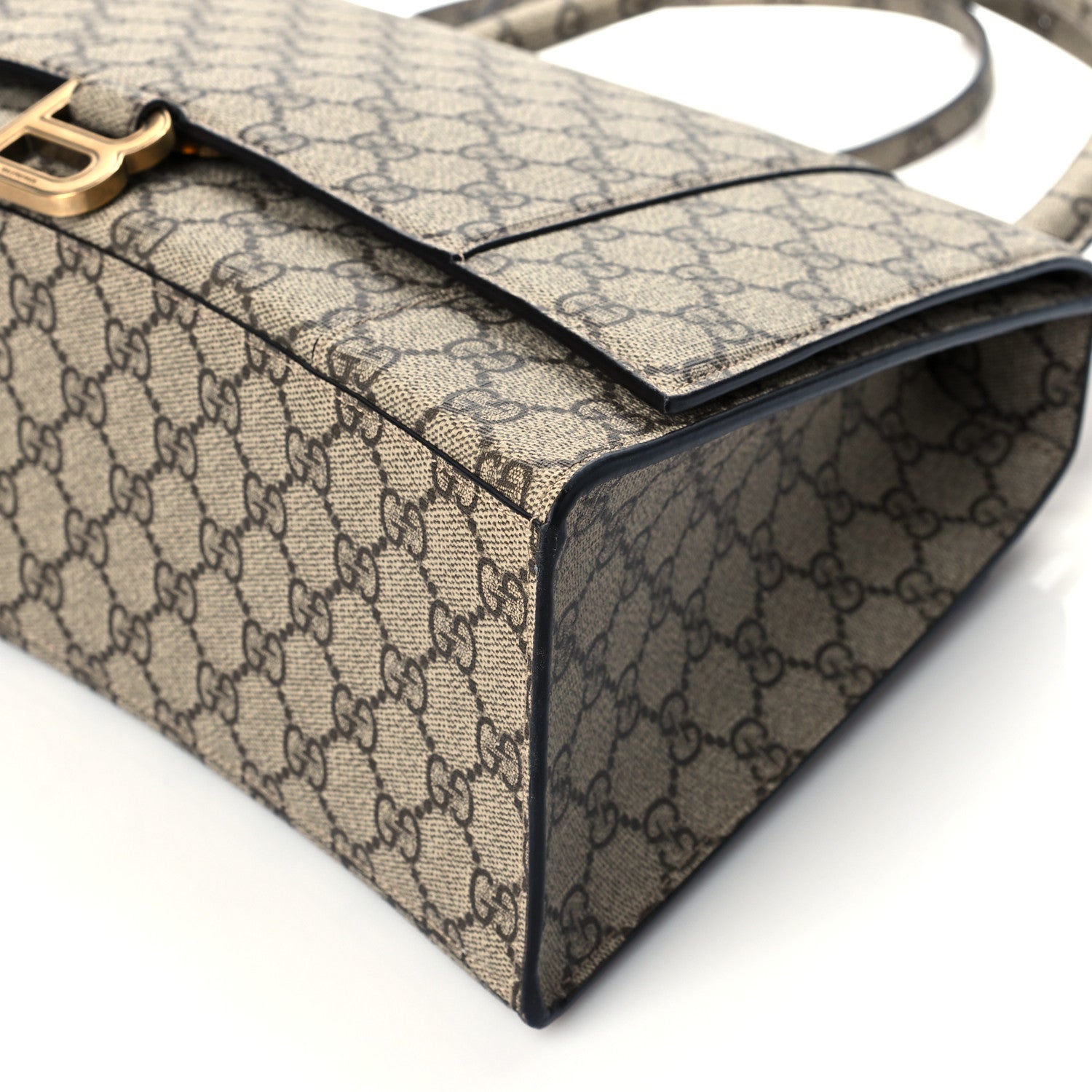 Balenciaga X GUCCI GG Supreme Monogram Medium Hourglass Top Handle Bag Beige Ebony 11 of 11