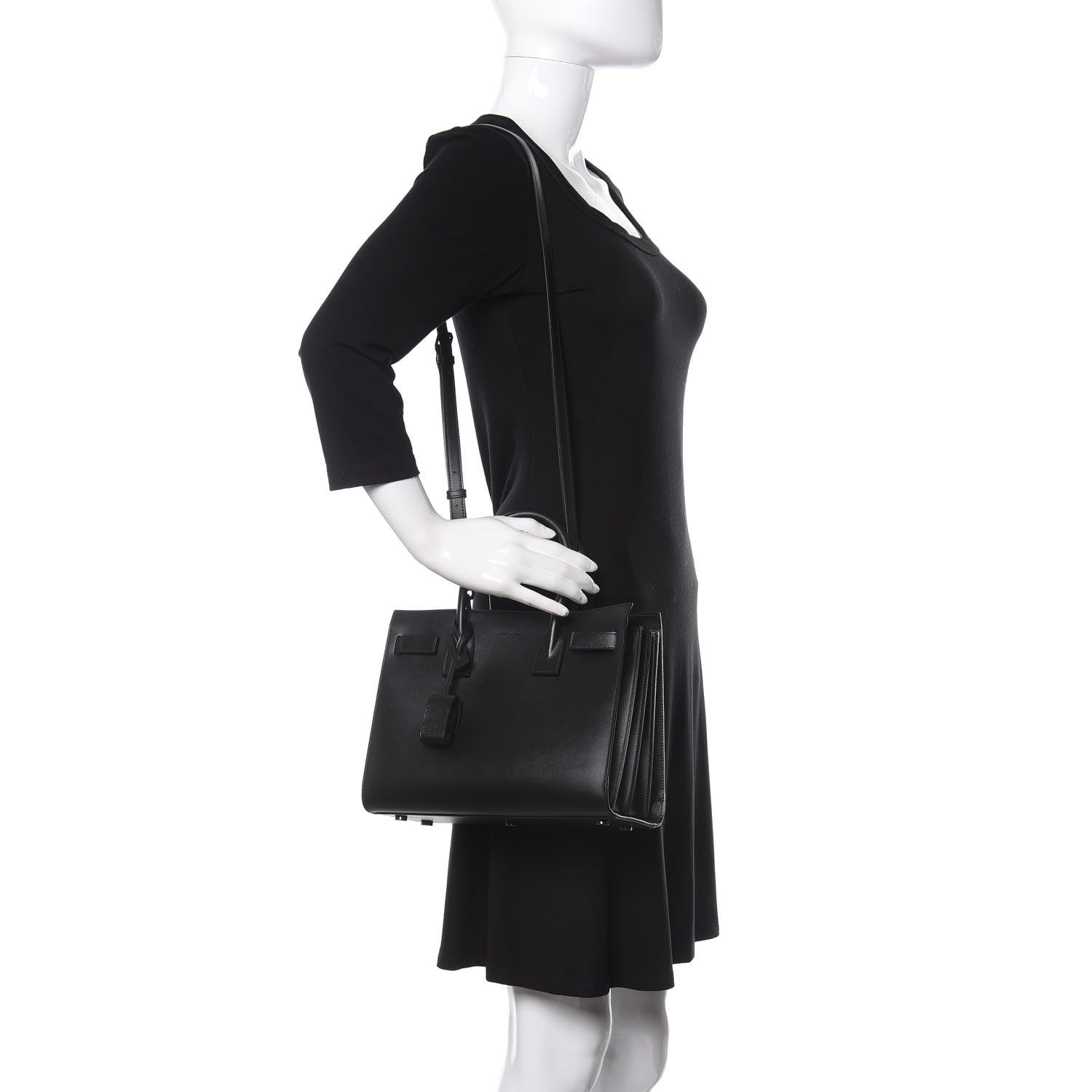 Saint Laurent Calfskin Nano Sac de Jour Black 2 of 9