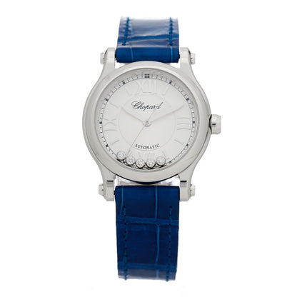 Chopard Stainless Steel Alligator 5 Diamond 30mm Happy Sport Quartz Watch 1 of 5
