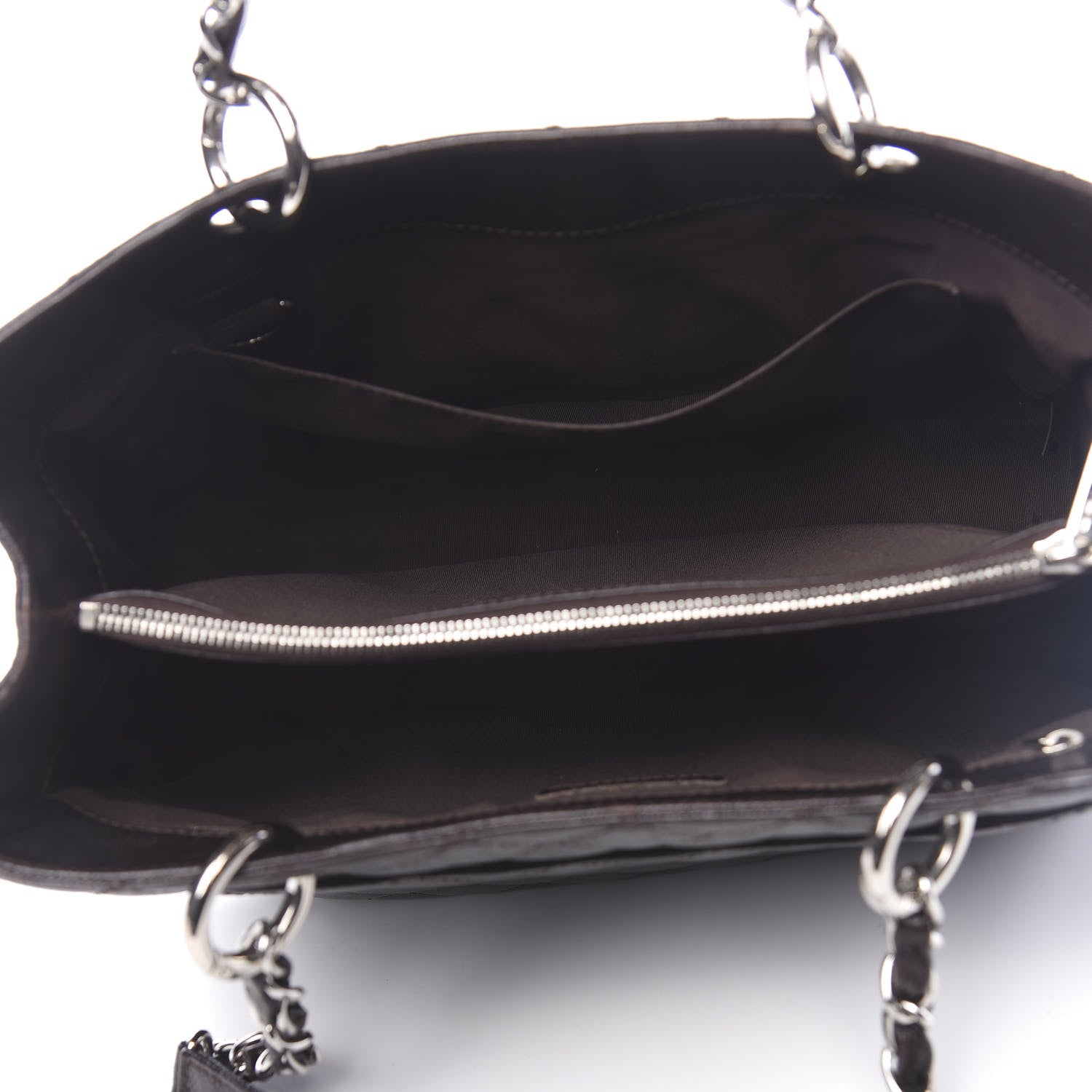 Chanel Caviar Grand Shopping Tote GST Dark Brown 5 of 12