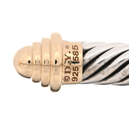 David Yurman Sterling Silver 14K Yellow Gold 5mm Cable Classics Bracelet 3 of 3