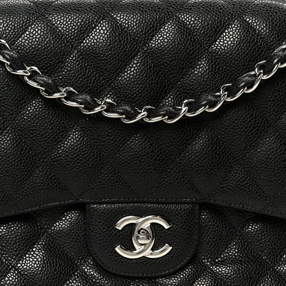 Chanel Caviar Quilted Jumbo Double Flap Black 9 of 11